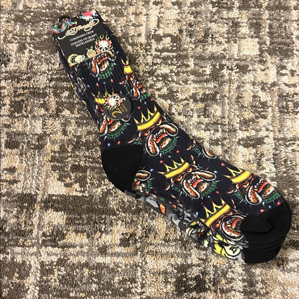 New Ed Hardy Cushioned Crew Socks